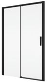 Ronal Divera Sprchové dveře 140 cm posuvné 2 dílné, černé matné/čiré D22S2B1400607