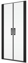 Ronal Divera Sprchové dveře 120 cm lítací 2 dílné, černé matné/čiré D22T21200607