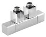 Sapho Cube Twin CP581S Sada pripojovacích ventilov pre centrálne pripojenie, chróm