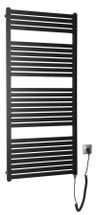 Aqualine Tondi-E DE486T Elektrický radiátor 60x133 cm, čierny matný