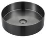 Sapho Aurum Nerezové okrúhle umývadlo, priemer 38 cm, vrátane odtoku, antracit AU101