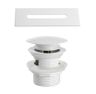 Aqualine Kryt prepadu s vaňovým výtokom 1"1/2, Click Clack, biely lesk TF9005W