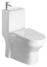 Aqualine Hygie Combi WC s integrovaným umývadlom, vario odpad, biela PB104W