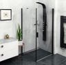 Polysan Zoom Black Sprchový kút  90x80 cm, L/P, číre sklo/čierna matná ZL1290BZL3280B
