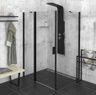 Polysan Zoom Black Sprchový kút 140x90 cm, L/P, číre sklo/čierna matná ZL1314BZL3290B