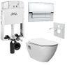Laufen Set modulu na stenu, EBS WC Urban Rimless, doska a tlačidlá, chróm lesk