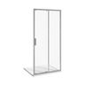 Jika Nion Sprchové dvere, dvojdielne, 140 cm, strieborné/čierne sklo H2422N80026681