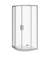 Jika Nion Sprchový kút, 90 cm, strieborný/čierne sklo H2532N20026681