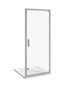Jika Nion Otočné sprchové dvere, 80 cm, strieborné/čierne sklo H2542N10026681