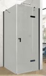 Hüppe Astra Kyvné dvere pravé, 90 cm, čierny profil/sklo Sand Plus PX0103.123.316