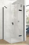 Hüppe Astra Kyvné dvere pravé, 90 cm, čierny profil/čierne sklo PX0103.123.322