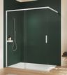 Hüppe Vita Pure Posuvné dvere s koľajničkou, 120 cm, biele/čierne sklo VA0005182322