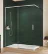 Hüppe Vita Pure Posuvné dvere s koľajničkou, 140 cm, strieborný lesk/čierne sklo VA0006069322