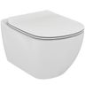 Ideal Standard Tesi Závesné WC so sedadlom, Aquablade, biele T354701